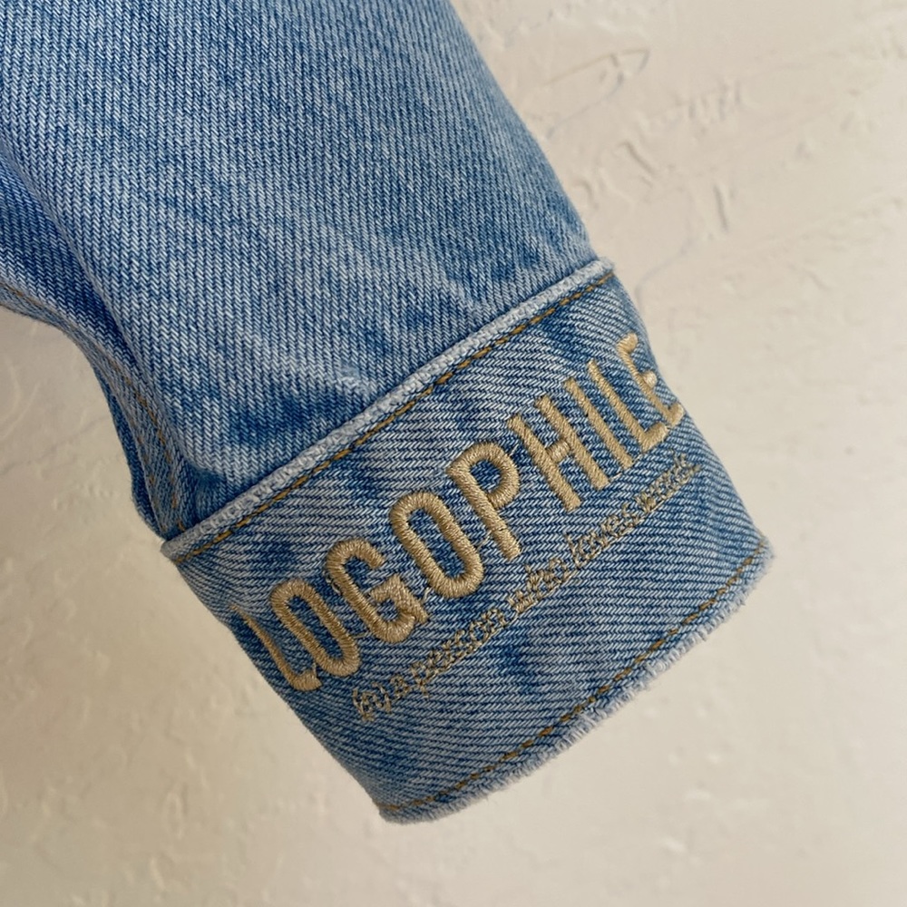 Logophile Patchwork Denim Jacket - image 5